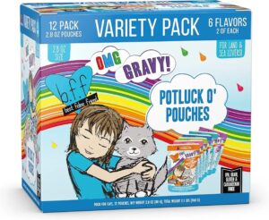 Variety Pack Potluck O’ Pouches OMG! – Gravy-Licious Tuna Party for Your Cat!