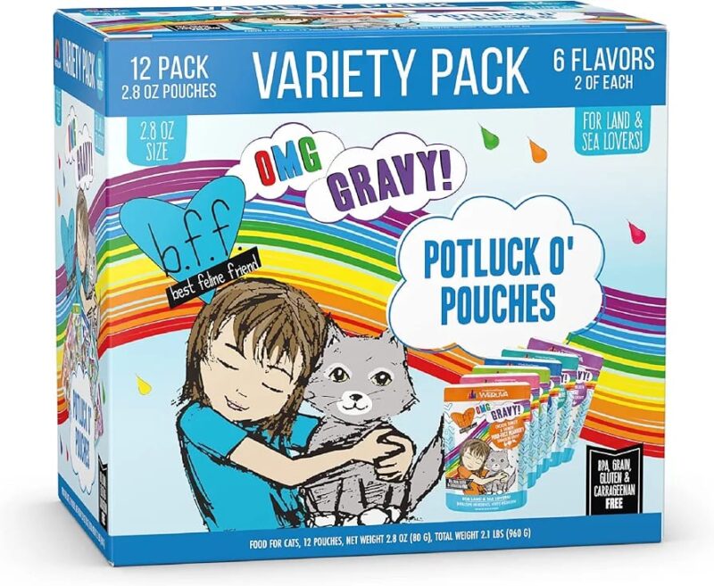 Variety Pack Potluck O’ Pouches OMG! – Gravy-Licious Tuna Party for Your Cat!